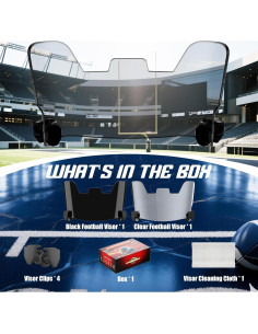 Visera de Fútbol KUBQLIG Clara y Negra - Lentes Doble Uso 2