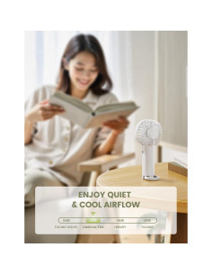 Ventilador de Mano Lamicall WT-F99-W Blanco Recargable USB 3 Velocidades 2
