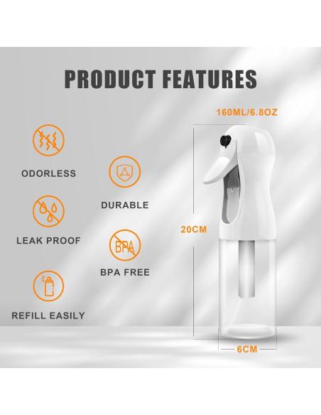 Botella Spray Continuo AMOMELA 200ml 2Pack Reutilizable