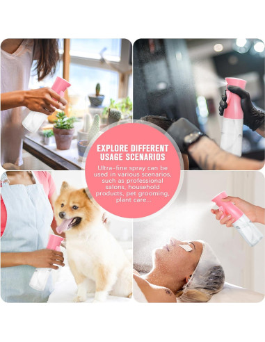 Botella de Spray Milukon 200ml Rosa Claro para Cuidado Personal