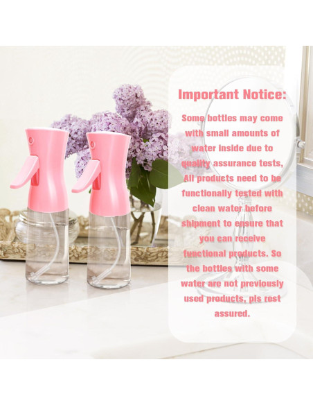 Botella de Spray Milukon 200ml Rosa Claro para Cuidado Personal