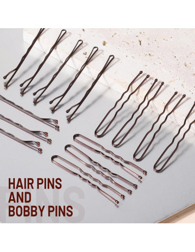 Set de 100 Horquillas Marrones Teenitor 5.08cm para Cabello
