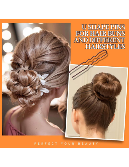 Set de 100 Horquillas Marrones Teenitor 5.08cm para Cabello