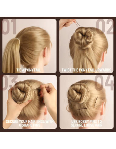 Set de 100 Horquillas Marrones Teenitor 5.08cm para Cabello