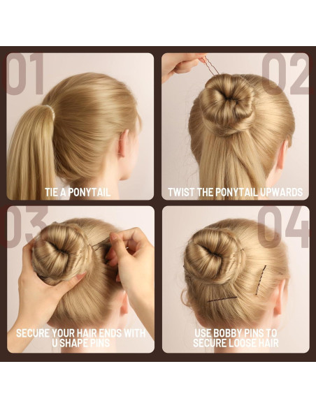 Set de 100 Horquillas Marrones Teenitor 5.08cm para Cabello