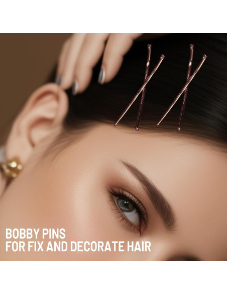 Set de 100 Horquillas Marrones Teenitor 5.08cm para Cabello