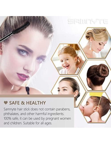 Stick Controlador de Cabello Suelto Samnyte - 18ml, Paquete de 3