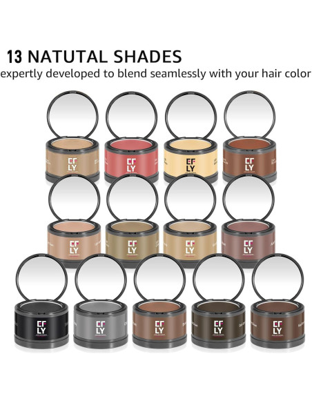 Polvo Retocador de Raíces EFLY 4g Rubio Medio - Cubrir Grises