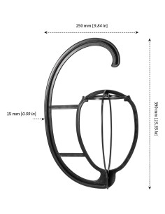 Perchas para Pelucas MANCHAP 12 Pack Soporte Negro 38.1 cm 2