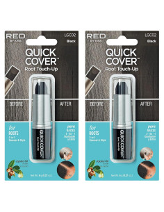 Stick Tapa Raíces Temporal RED by Kiss 2PCS Negro Resistente