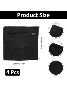 4 Cartera de Muñeca Tucnoeu para Deportes - Negro y Blanco 2