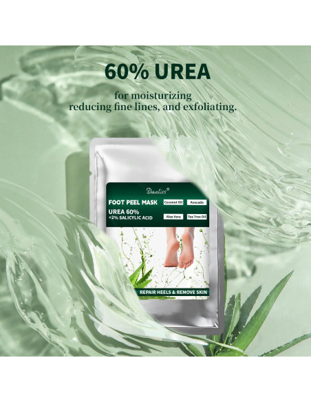 Mascarilla Exfoliante para Pies Danliss - 3 Paquetes con Urea y Aloe Vera