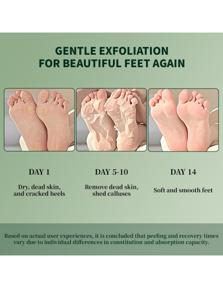 Mascarilla Exfoliante para Pies Danliss - 3 Paquetes con Urea y Aloe Vera