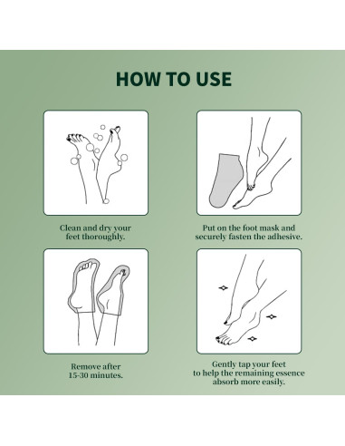 Mascarilla Exfoliante para Pies Danliss - 3 Paquetes con Urea y Aloe Vera