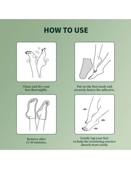 Mascarilla Exfoliante para Pies Danliss - 3 Paquetes con Urea y Aloe Vera