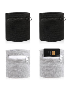 4PCS Bandas de Sudor para Muñeca Abeillo con Cremallera