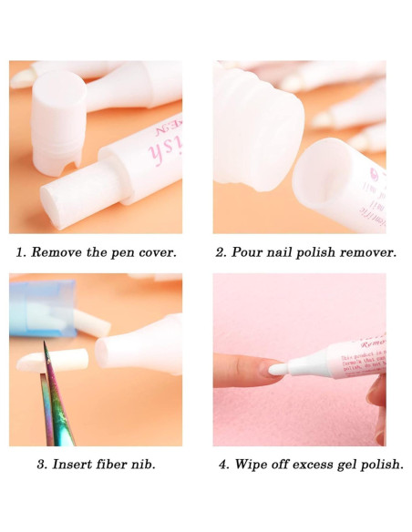 Bolígrafo Corrector de Esmalte de Uñas Zenarao - 3 Puntas Reemplazables