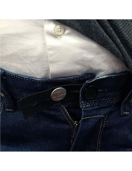 Extensor de Botón Elástico Ajustable BlingKingdom 5 Pcs - Negro Extensor de Botón Elástico Ajustable BlingKingdom 5 Pcs - Negro