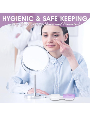 Paquete de 36 estuches para lentes de contacto transparentes