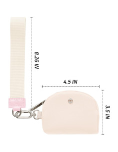 Cartera de muñeca Mum's Memory Mini Zip Rosa y Blanco 2