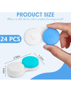 Estuches para Lentes de Contacto Phyyixs - 24 Piezas Coloridos 2