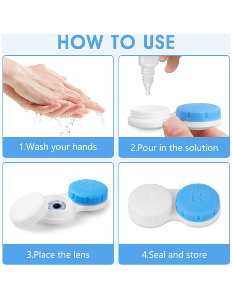 Estuches para Lentes de Contacto Phyyixs - 24 Piezas Coloridos