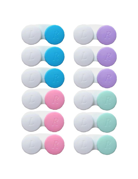 Estuche para Lentes de Contacto Erewa - 12 Piezas Colores Variados