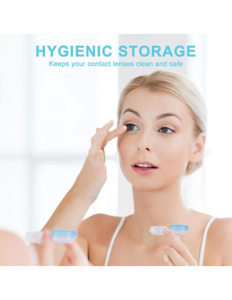 Paquete de 20 estuches para lentes de contacto KAOPET a prueba de fugas Paquete de 20 estuches para lentes de contacto KAOPET a prueba de fugas