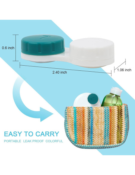 Paquete de 16 cajas para lentes de contacto Aoutrow coloridas