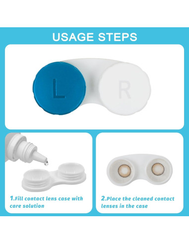 Paquete de 16 cajas para lentes de contacto Aoutrow coloridas