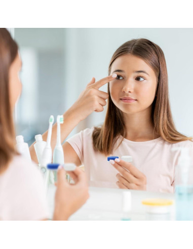 Paquete de 16 cajas para lentes de contacto Aoutrow coloridas