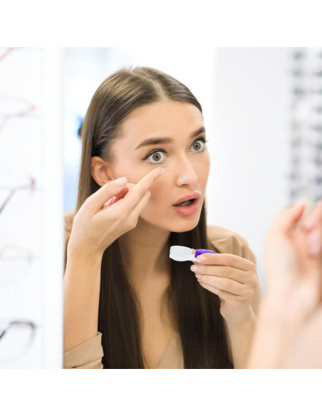 Paquete de 16 cajas para lentes de contacto Aoutrow coloridas