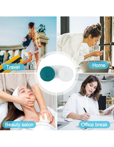 Paquete de 16 cajas para lentes de contacto Aoutrow coloridas