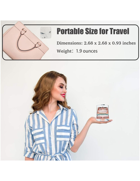 Estuche para Lentes de Contacto DLSYJHMGJFX Oro Rosa Portátil