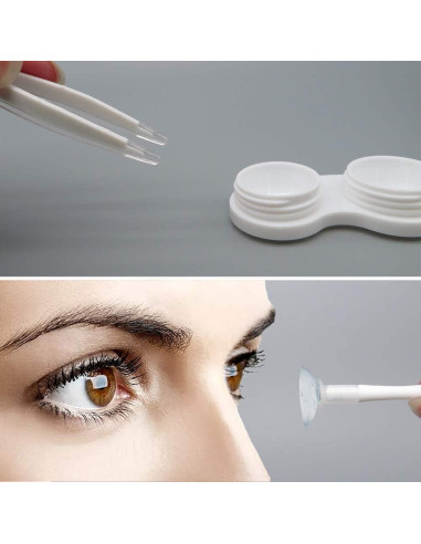 Estuche para Lentes de Contacto DLSYJHMGJFX Oro Rosa Portátil