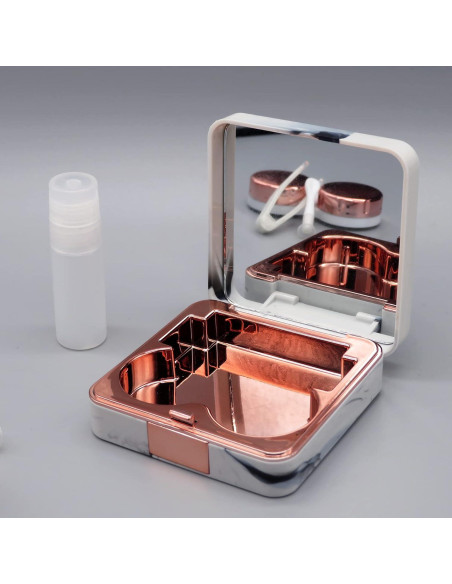 Estuche para Lentes de Contacto DLSYJHMGJFX Oro Rosa Portátil