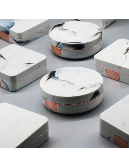 Estuche para Lentes de Contacto DLSYJHMGJFX Oro Rosa Portátil