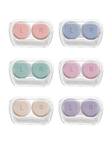 Estuche para Lentes de Contacto - Paquete de 6 Colores con Herramientas