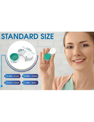 Estuches para Lentes de Contacto Axim USA 12 Unidades Verde