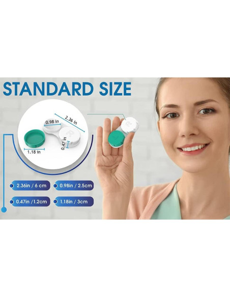 Estuches para Lentes de Contacto Axim USA 12 Unidades Verde