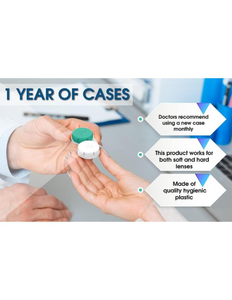 Estuches para Lentes de Contacto Axim USA 12 Unidades Verde