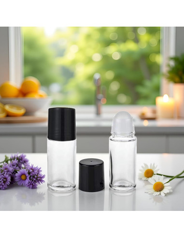 2 Botellas de Vidrio Recargables 30ml Xinjincang para Aromaterapia