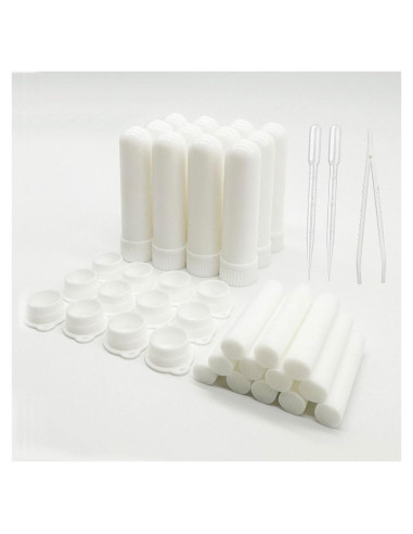 Juego de 12 Inhaladores Nasales ZIOJOVK + 2 Cuentagotas