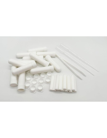 Juego de 12 Inhaladores Nasales ZIOJOVK + 2 Cuentagotas