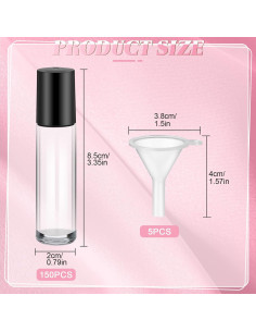 96 Botellas de Rodillo de Aceite Esencial 10ml SEEWEY A Prueba de Fugas 2
