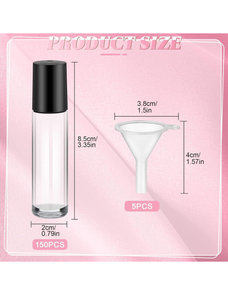 96 Botellas de Rodillo de Aceite Esencial 10ml SEEWEY A Prueba de Fugas