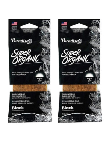 Ambientador de Coche Orgánico AllTopBargains Negro 2 Pcs