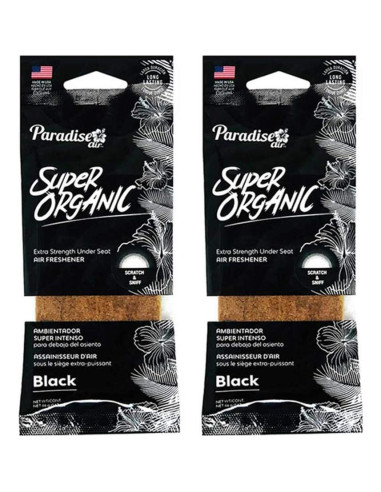 Ambientador de Coche Orgánico AllTopBargains Negro 2 Pcs