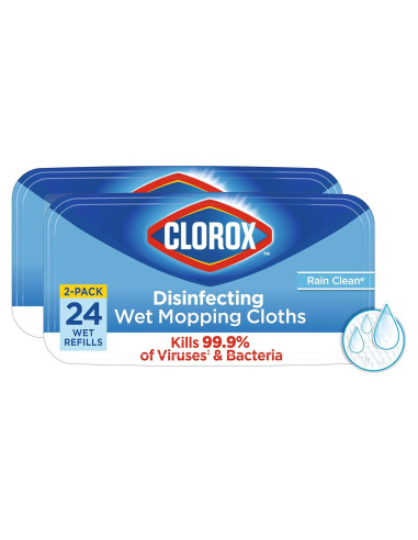 Paquete de Paños de Mopa Húmedos Desinfectantes Clorox - 48 Recargas