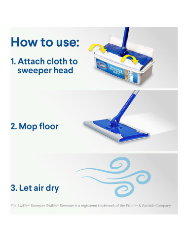 Paquete de Paños de Mopa Húmedos Desinfectantes Clorox - 48 Recargas